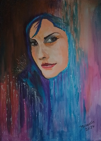 "Woman as Ghost", 37 x 87 cm (canvas) September 2024 "Woman as Ghost", 37 x 87 cm (canvas) September 2024