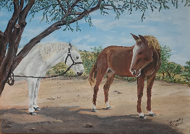"Longing for Horses" 70 x 50 cm (on canvas) October 2025