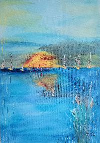 "Sunset at the Sea" 50 x 70 cm (canvas) May 2024